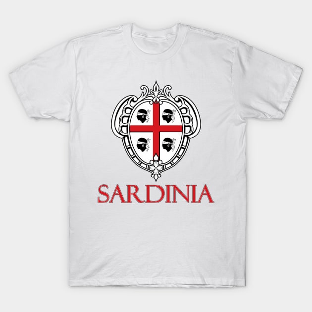 Sardinia - Coat of Arms Design T-Shirt by Naves